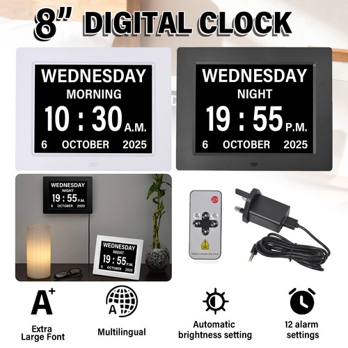Digital alarm clock - alarm, calendar