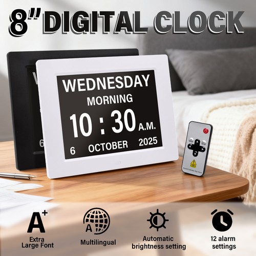 Digital alarm clock calendar - digital,