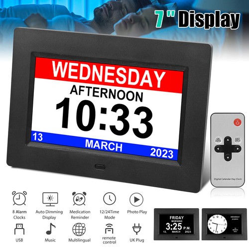 Dementia digital clock with - clock,