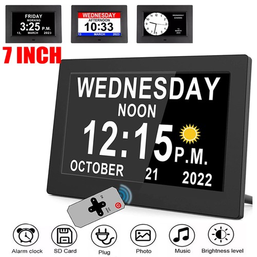 Digital alarm clock calendar - alarm,