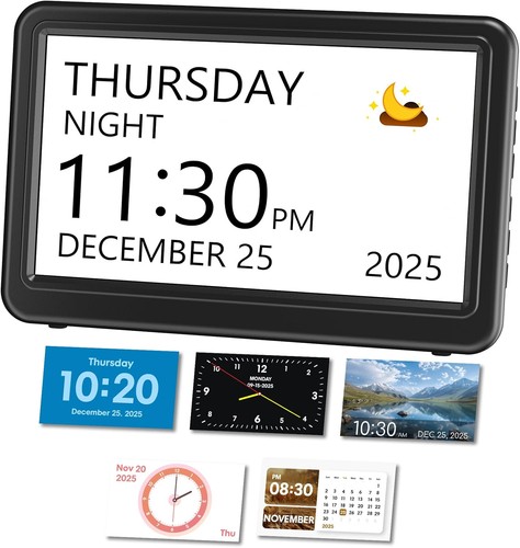 Large digital dementia clock - large,