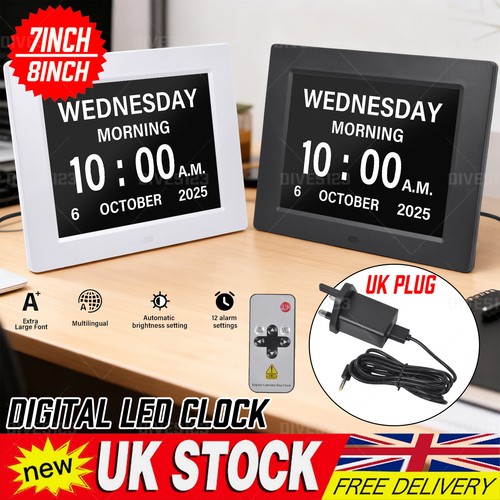 Dementia digital clock date - digital,